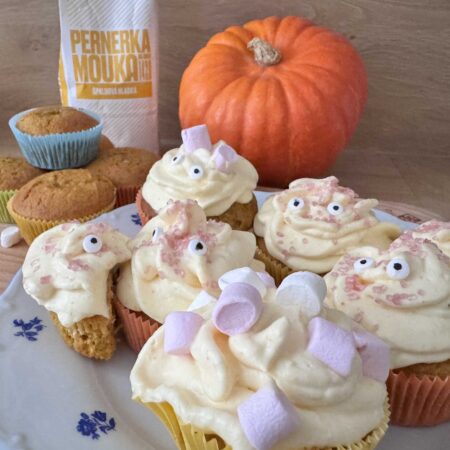 Tekvicové muffiny s bielou čokoládou
