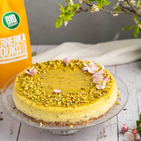 Pistáciový cheesecake